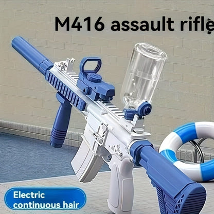 Continuous-Fire Automatic Water Gun for Kids & Adults – High-Capacity Long-Range Squirt Blaster for Summer Beach Pool Backyard Outdoor Play, Birthday Gift for Boys Girls, Blue Pink Random Mini Model