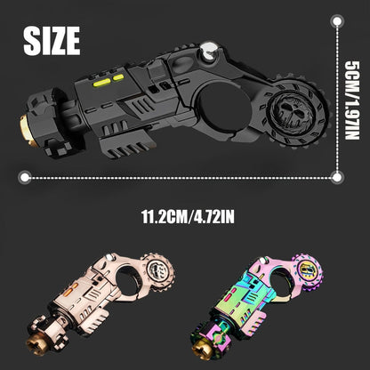 3-in-1 Alloy Fingertip Gun EDC Stress Relief Toy 26pcs Set – Metal Finger Slider Clicker Soft Bullet Launcher for Adults Focus Anxiety Relief Office Gaming Travel Gift for Men