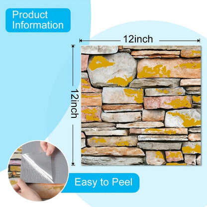 Marble Floor & Wall Decals 40-Pack Self-Adhesive Waterproof Removable Vinyl Sheets – Luxury Marble Pattern Tile Stickers for Bathroom, Kitchen & Living Room