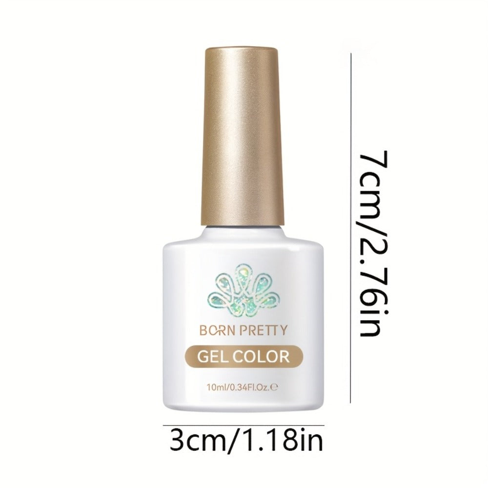 Cat Eye Gel Polish Set 6pcs BORN PRETTY Double Light Reflective Magnetic - Sparkling Rainbow Glass Cat Eye Effect Soak Off UV LED Gel 10ml Each Long Lasting Salon & Home DIY Manicure Kit for Women