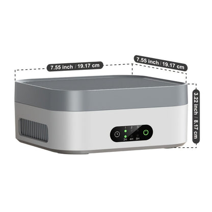 True HEPA Air Purifier for Home & Bedroom Up to 600 Sq Ft | USB-C Powered, 16dB Sleep Mode, Touch Screen Timer, 3-Stage Filtration | Removes Pets, Dust, Pollen, Smoke & Odors | Portable Grey & White