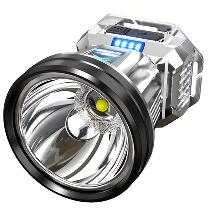 LED Headlamp 300 Meter Long Range, T998 High-Intensity Head Lamp with Large Reflector, IP65 Waterproof Rechargeable Headlight, Ultra Bright for Night Fishing Emergency Searchlight Outdoor Camping Hiking