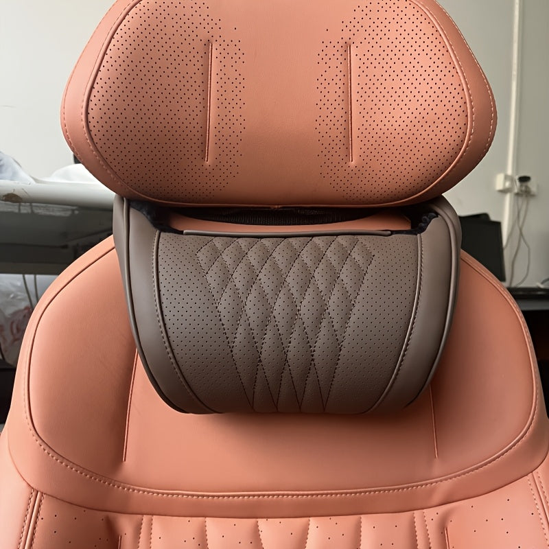 Luxurious Napa Headrest- Ultra Soft and Breathable Design, Neck Support and Form-Fitting Shape, Suitable for All Car Models, Can Be Used in Most Vehicles, Durable High-Quality Material, Suitable for Long-Distance Driving and Office Use