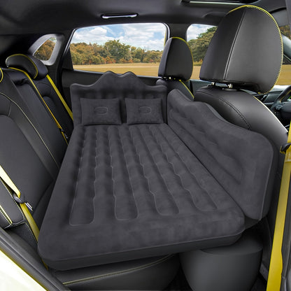Car Inflatable Mattress Air Bed for Truck SUV MPV Back Seat with 2 Pillows Portable Camping Air Mattress for Road Trips Hiking Backpacking Outdoor Travel Black Dark Blue