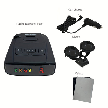 BELESH S360 Radar Detector for Cars - Long Range Laser & X/K/KA Band Detection, Voice Alerts, City/Highway Mode, VG-2 Undetectable, False Alert Filter, 360° P.C Speed Trap Warning System