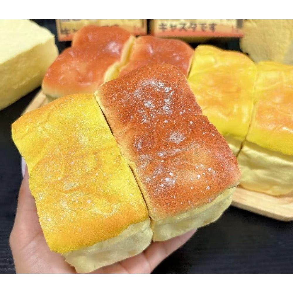 Squishy Bread Slow Rising Stress Relief Toy – Soft Skin-Touch Simulated Bread Fidget Squeeze Toy Non-Toxic Desk Decor Anxiety Relief Gift for Kids Adults