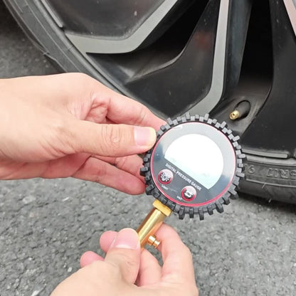 Digital Tire Pressure Gauge LCD 3-255 PSI – 4-Unit Display (PSI/Bar/KPa/kg㎡), Green Backlight, 360° Chuck, Auto Shut-Off for Cars, Trucks, SUVs, Motorcycles & RVs, Black