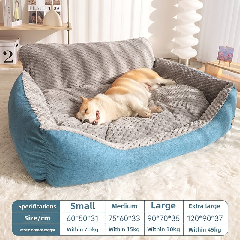 Orthopedic Dog Bed Luxury Extra Large Fluffy Winter Warm Pet Couch, Cat Sofa Kennel Cushion Pad for Small Medium Large Dogs Cats up to 110LB, 4 Sizes S to XL, Includes Cat Teaser Toy