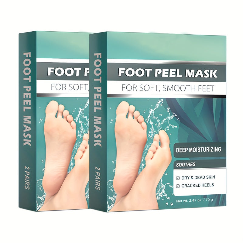 Foot Peel Mask Exfoliating Socks Dead Skin Remover Moisturizing Firming Brightening Hypoallergenic Peeling Treatment for Dry Cracked Heels Rough Skin Smooth Soft Feet 2 4 6 Pairs