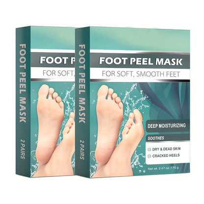 Foot Peel Mask Exfoliating Socks Dead Skin Remover Moisturizing Firming Brightening Hypoallergenic Peeling Treatment for Dry Cracked Heels Rough Skin Smooth Soft Feet 2 4 6 Pairs