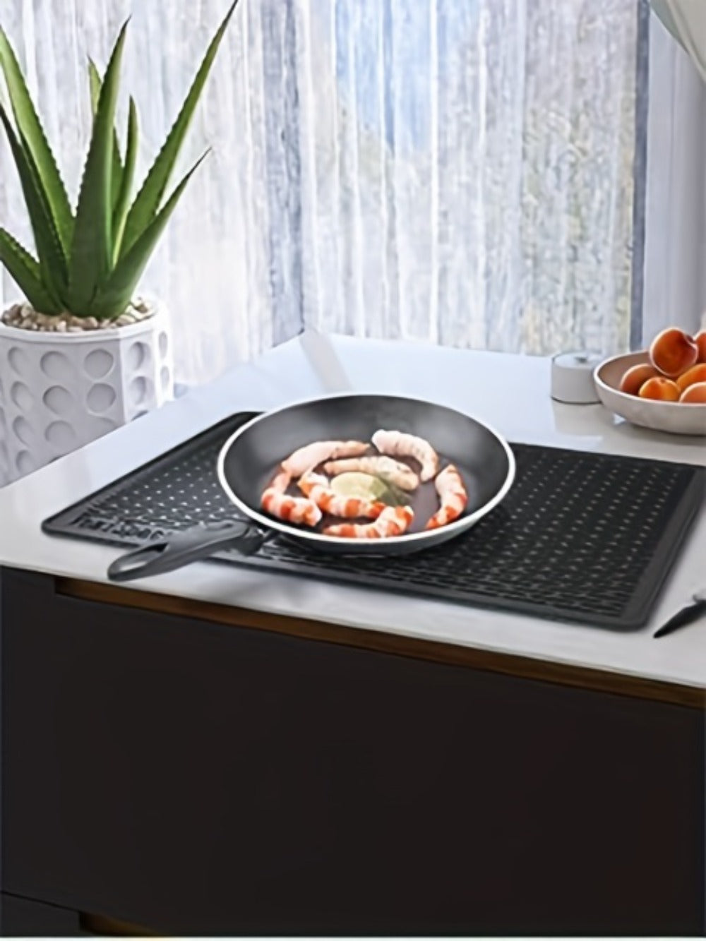 Silicone Stove Top Cover Mat 28"x20" - Heat Resistant Electric Stove Protector for Ceramic Glass Cooktop, Non-Slip Scratch Guard, Dishwasher Safe, Extra Large RV Range Cover, Multipurpose Kitchen Mat