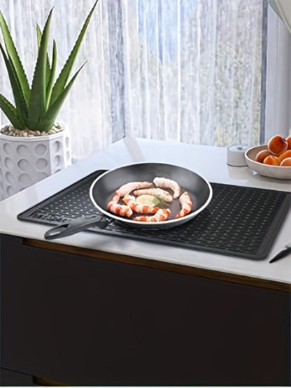 Silicone Stove Top Cover Mat 28"x20" - Heat Resistant Electric Stove Protector for Ceramic Glass Cooktop, Non-Slip Scratch Guard, Dishwasher Safe, Extra Large RV Range Cover, Multipurpose Kitchen Mat