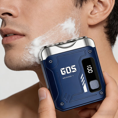Portable Mini Electric Rotary Shaver for Men — USB Rechargeable Dual Head Cordless Razor, One-Button Operation, Long Battery Life, Pocket Size for Travel Home Gym, Gift for Him