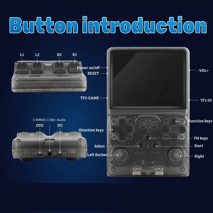R40S PRO Handheld Retro Game Console 256GB – 3.5 Inch IPS Screen Portable Emulator with Linux System, Pocket Video Game Player for Travel, Christmas & Birthday Gift for Gamers