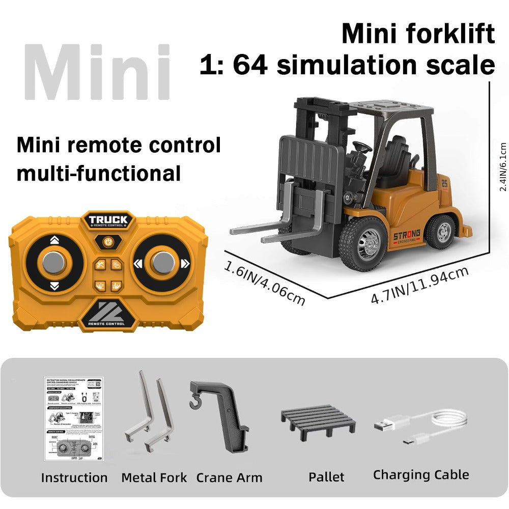 RC Construction Vehicle Toy 2.4GHz Remote Control Excavator Bulldozer Loader with Alloy Metal Cover Lights & Sound Effects – Crawler Tractor Truck for Boys Ages 8+ Birthday Christmas Gift
