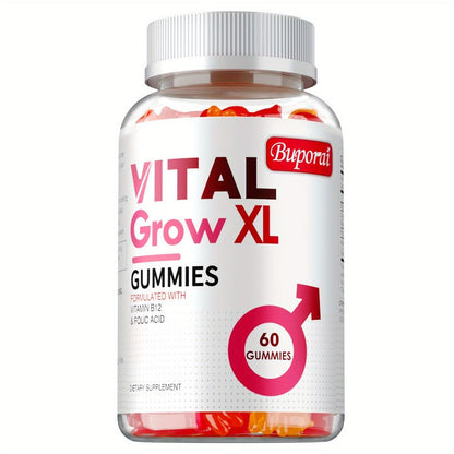 Men's Vitality Gummies 60ct – Sodium, Calcium & Magnesium Formula – Daily Support for Male Health, Muscle Function & Energy – Easy-to-Take Wellness Gummies for Men