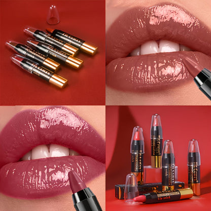 Glossy Crayon Lipstick Set 6 Pack Moisturizing Long-Lasting Nourishing Lip Color – Easy Apply Lip Crayon for Women Girls All Skin Types Versatile Shades Everyday Date Night