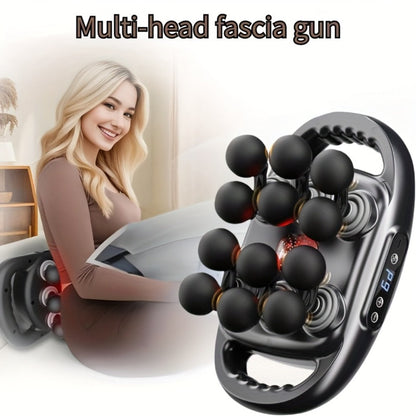 Massage Gun for Deep Tissue Relief – Cordless Percussion Massager with 9 Speeds & 9 Modes, Multiple Heads for Back, Neck, Shoulders, Legs & Feet | Gift for Dad & Mom