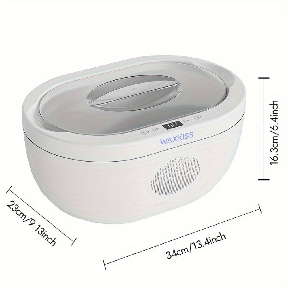 Paraffin Wax Machine for Hands and Feet Large Capacity — WAXKISS PWH-3000A 101oz Home Spa Wax Warmer Kit for Deep Moisturizing, Dry Skin, Cracked Heels & Arthritis Joint Relief, US Plug (Black/White)