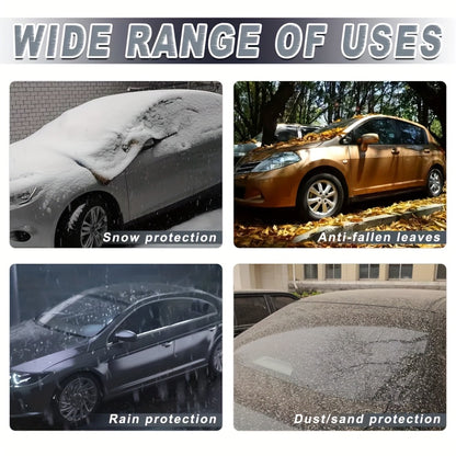 Full Car Cover 3-Layer 190T Waterproof All-Weather UV Snow Dust Protection with Reflective Strips – Silver, XL & XXL, Indoor Outdoor Universal Fit Sedan SUV