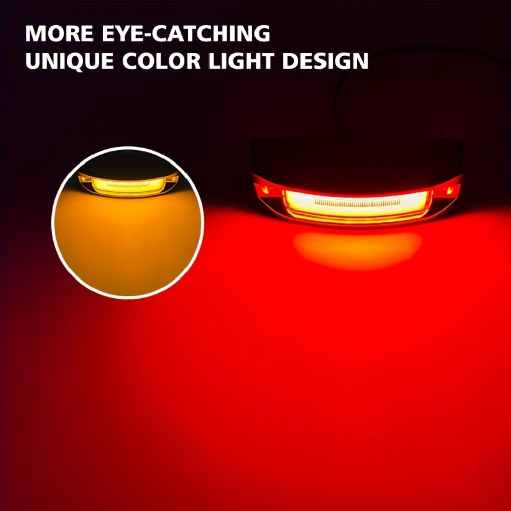 LED Car Side Marker Lights – Strobe Warning Flashing Signal Light for Truck Car Night Driving Safety, High/Low Brightness, 2pcs (Red/Yellow/Blue/Green/White)