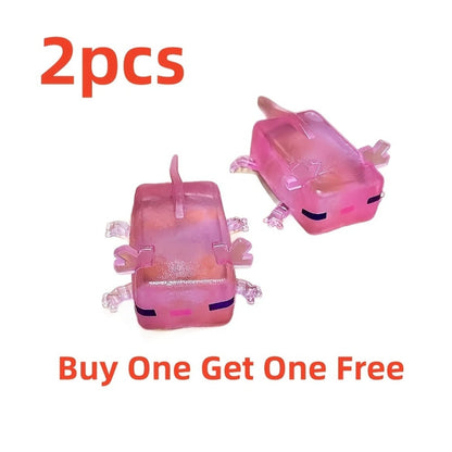 Axolotl Squishy Squeeze Toys 2 Pack – Soft Stretchable Stress Relief Sensory Fidget Toy for Kids Adults Party Favor Bag Fillers Classroom Rewards Halloween Christmas Easter Birthday Gift