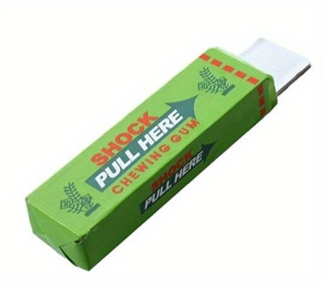 Shocking Gum Prank Toy 4 Pack – Realistic Vibrating Fake Chewing Gum Electric Shock Joke Candy, Funny Gag Gift for Kids Teens & Adults, Party Favor, April Fools Trick, Mixed Colors