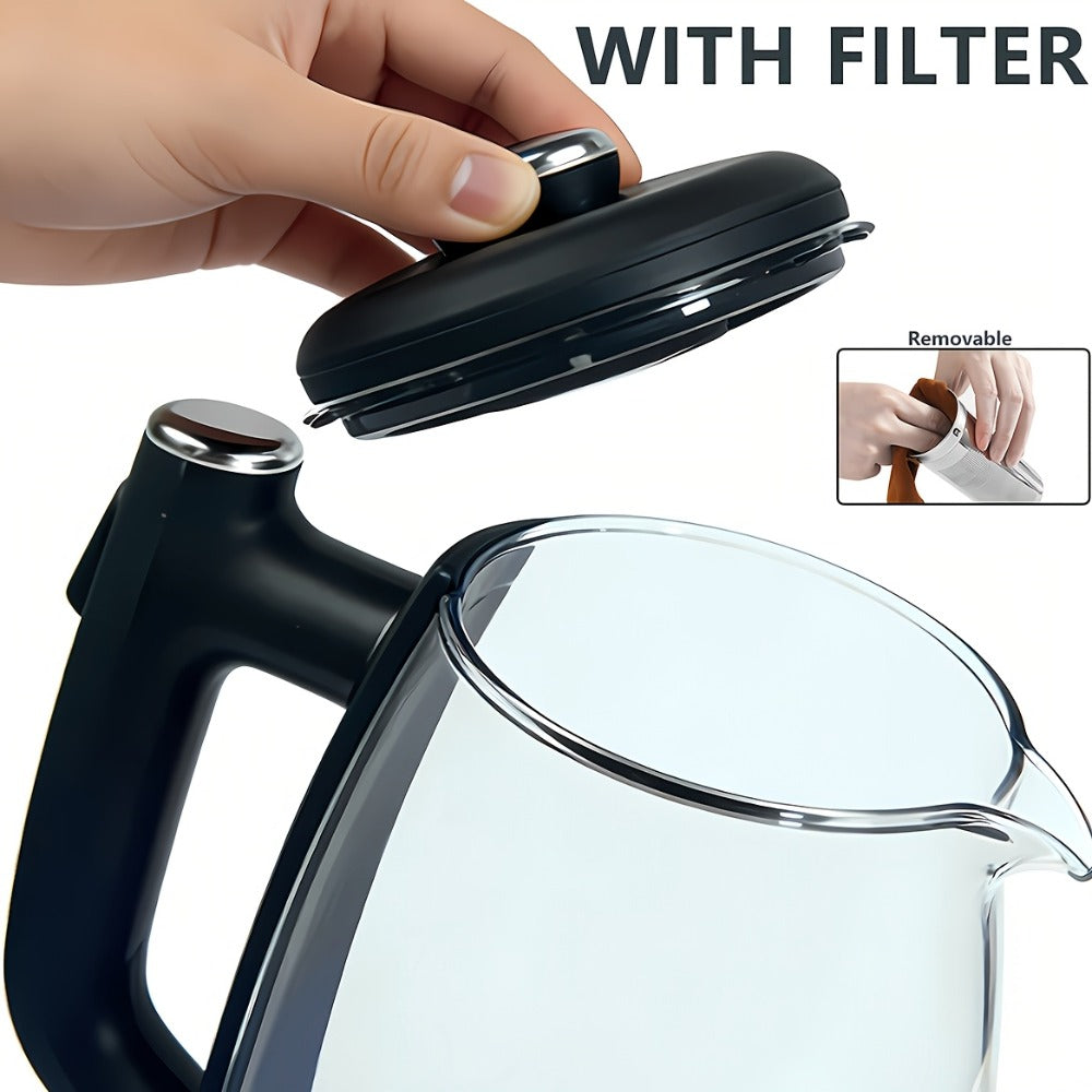Electric Kettle 1.8L Stainless Steel – Fast Boil with Auto Shut-Off, Boil-Dry Protection, Removable Filter & 360° Swivel Base, BPA-Free Hot Water Kettle for Tea, Coffee & Baby Formula