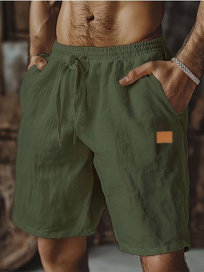Men's Beach Shorts - Drawstring Waist With Pockets