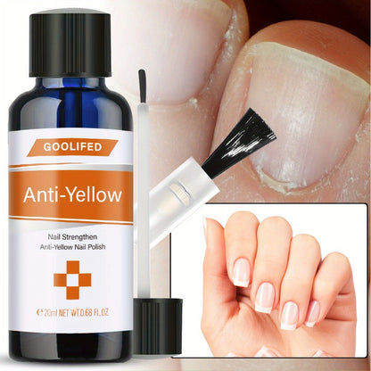 Nail Strengthener Liquid – Anti-Yellowing Extra Strong Formula, Softens & Moisturizes Nails & Cuticles, Restores Smooth Shiny Nails, Daily Treatment for Women & Men