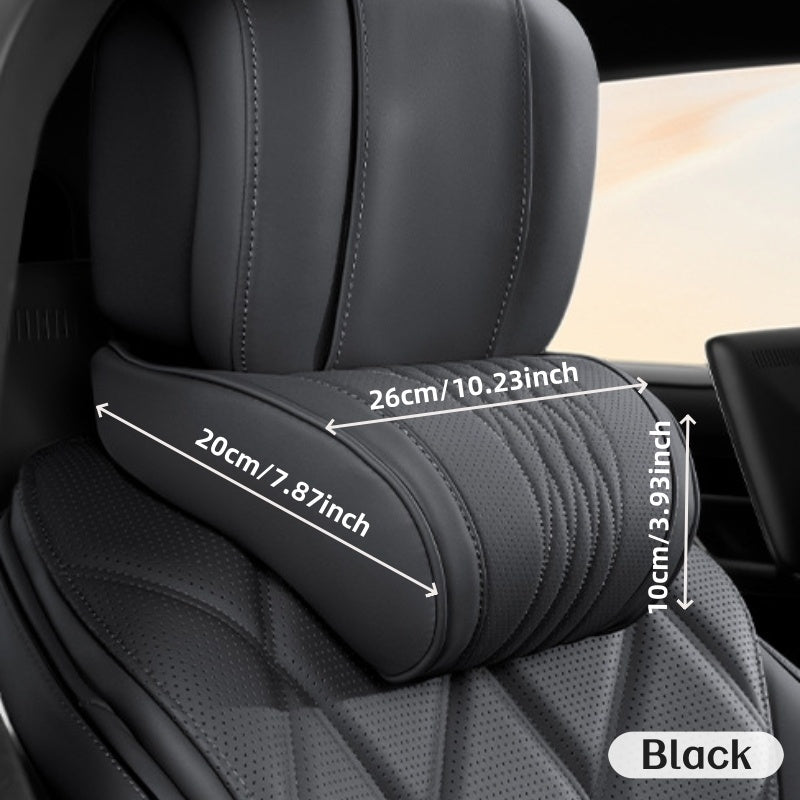 Luxurious Napa Headrest- Ultra Soft and Breathable Design, Neck Support and Form-Fitting Shape, Suitable for All Car Models, Can Be Used in Most Vehicles, Durable High-Quality Material, Suitable for Long-Distance Driving and Office Use