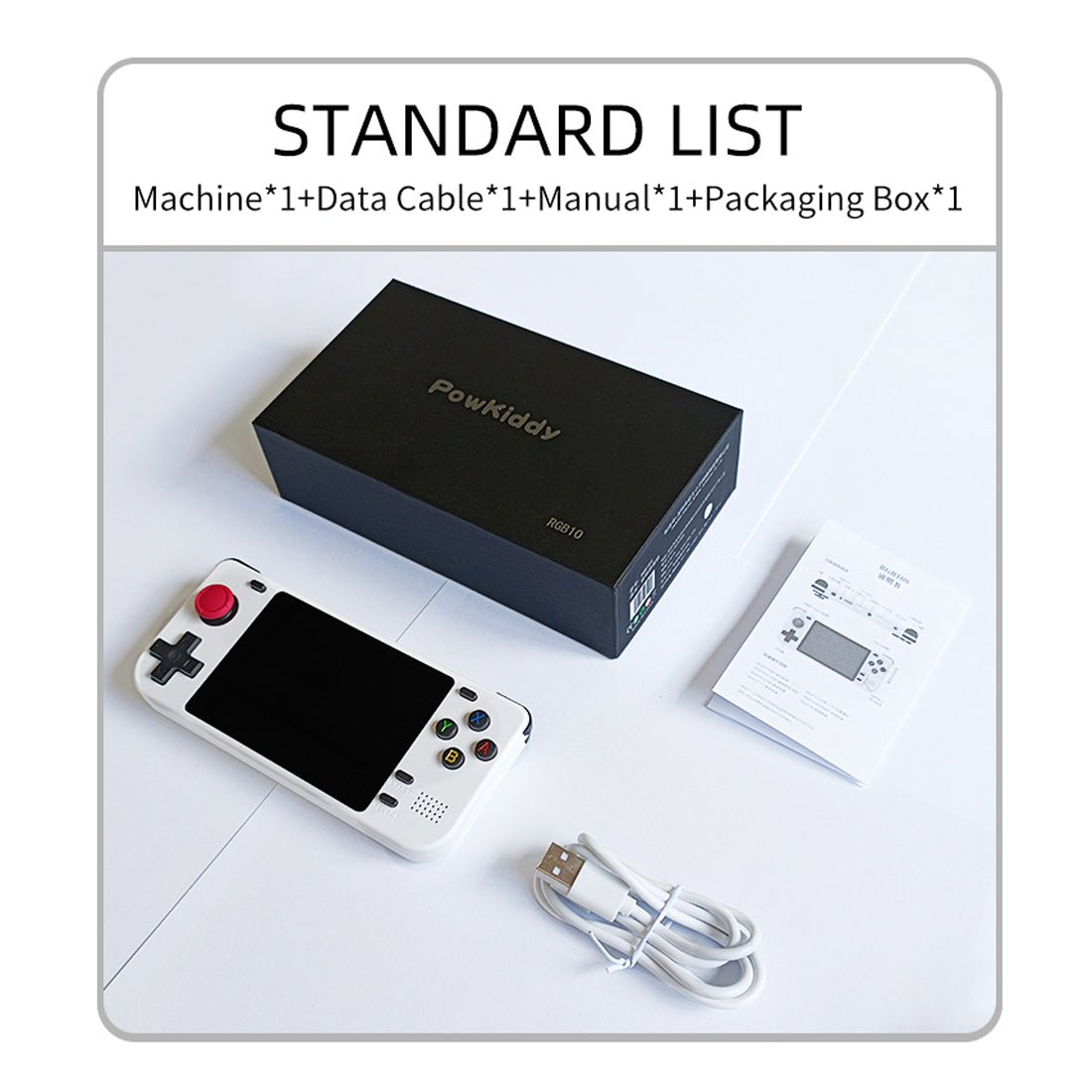 Slim Retro Handheld Game Console Powkiddy RGB10S 3.5 Inch IPS 480x320 RK3326 Wi-Fi 3000mAh 8-Hour Battery Linux Open Source 128GB Portable Classic Emulator