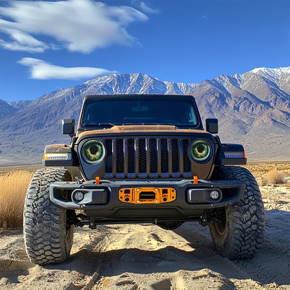 3D Beast Eye Headlight Stickers, Dreamy Lampshade, Suitable For Jeep Round Headlight Eye Stickers, Funny Truck Body, Window, And Bumper Decorative Stickers (1 Pair)