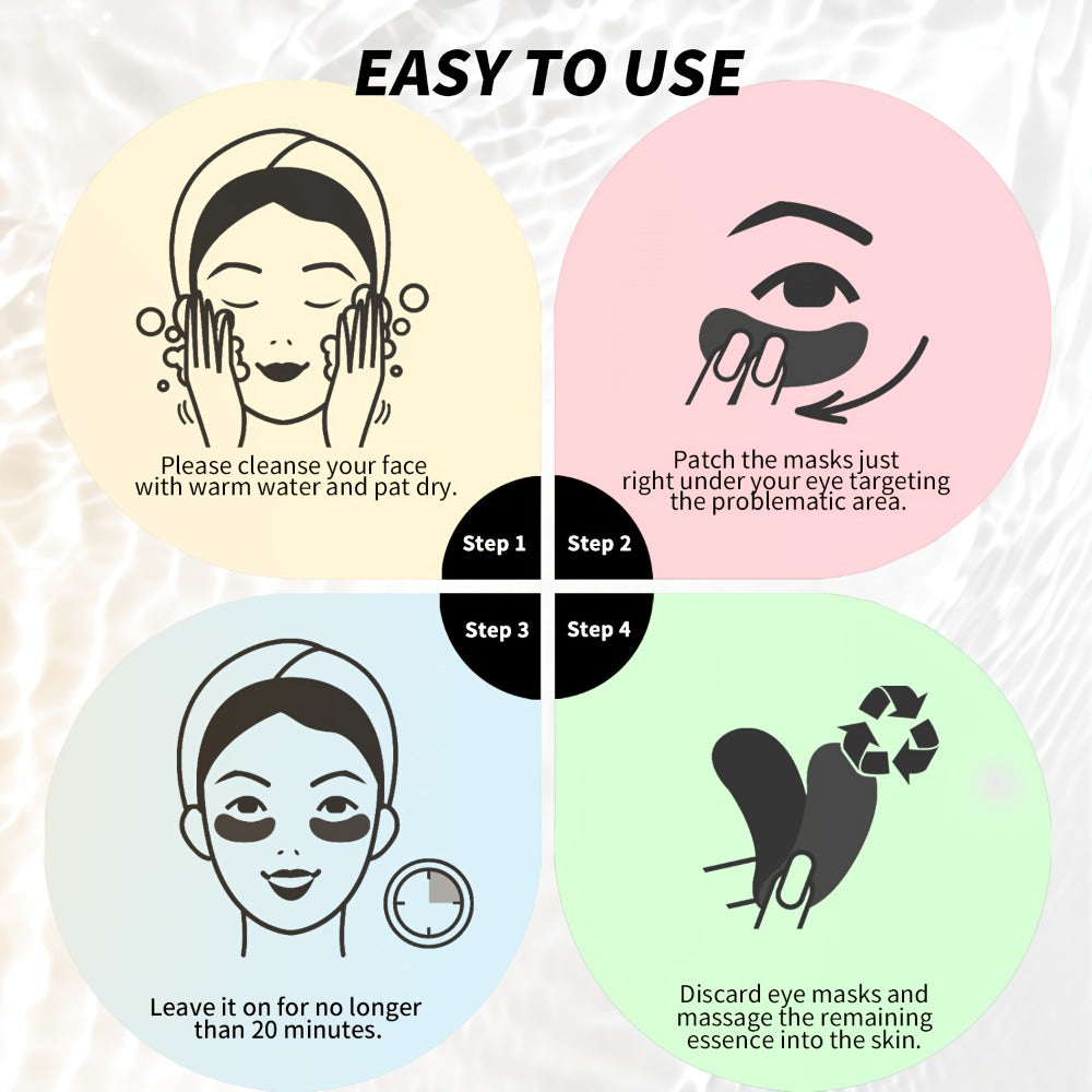 Caffeine Eye Mask 25 Pairs Under Eye Patches with Collagen Hyaluronic Acid Glycerin - Reduces Dark Circles Puffiness Firms & Hydrates Korean Skincare Eye Pads for Women Men All Skin Types