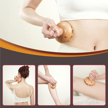Wooden Mushroom Massager for Anti-Cellulite & Lymphatic Drainage – Ergonomic Hand-Held Wood Body Massage Tool for Relaxation, Body Sculpting, Skin Toning & Circulation Boost, Model VM-12