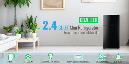 Compact Refrigerator, 3.2 Cu Ft Single Door Mini Fridge with 4-Layer Storage, Removable Shelves, Crisper Drawer & Adjustable Temperature – Quiet Energy-Efficient Small Fridge for Dorm, Office, Apartment and Bedroom