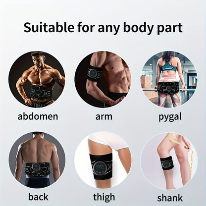 EMS Muscle Stimulator 3-Piece Set Rechargeable 6 Modes 18-Level Intensity for Muscle Training, Recovery & Pain Relief – Lithium Battery Powered