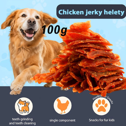 Dog & Cat Chicken Duck Jerky Treats – Freeze-Dried Meat Snacks with Teething Sticks Combo Pack 100g 200g Options