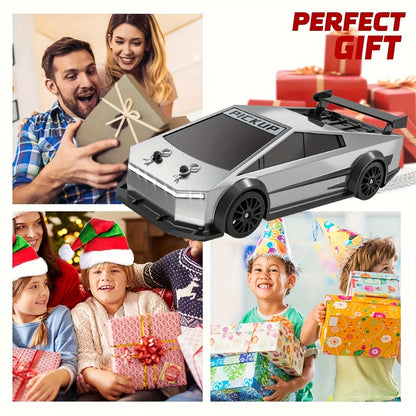1:24 Scale RC Car 4WD High-Speed Drift Car with LED Lights 2.4GHz All-Terrain Remote Control Car for Boys – Christmas Birthday Halloween Gift (Silvery Grey / Black)