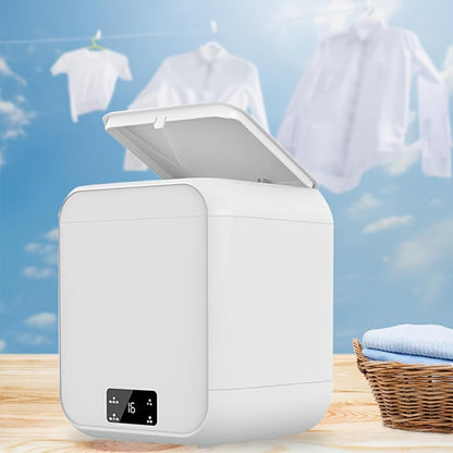 Mini Washing Machine Pure Copper Motor High Torque 4 Washing Modes Portable Washer for Underwear Socks Baby Clothes Separate Washing Anti Cross-Infection White