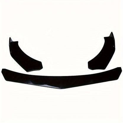 Front Bumper Lip Splitter Spoiler Kit with Strut Rods – Fits Ford Mustang 2000-2021, Dodge Challenger SRT Hellcat, Infiniti G37 Coupe Sedan – ABS Black Body Kit