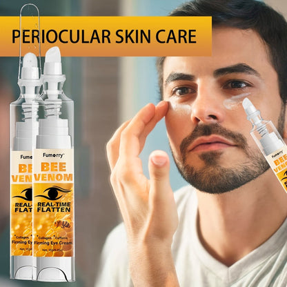 Eye Cream with Bee Venom Caffeine Collagen Firming Anti-Aging — Under-Eye Bags Dark Circles Puffiness Fine Lines Wrinkles Tightening Lifting Eye Gel Hypoallergenic All Skin Types Women Men