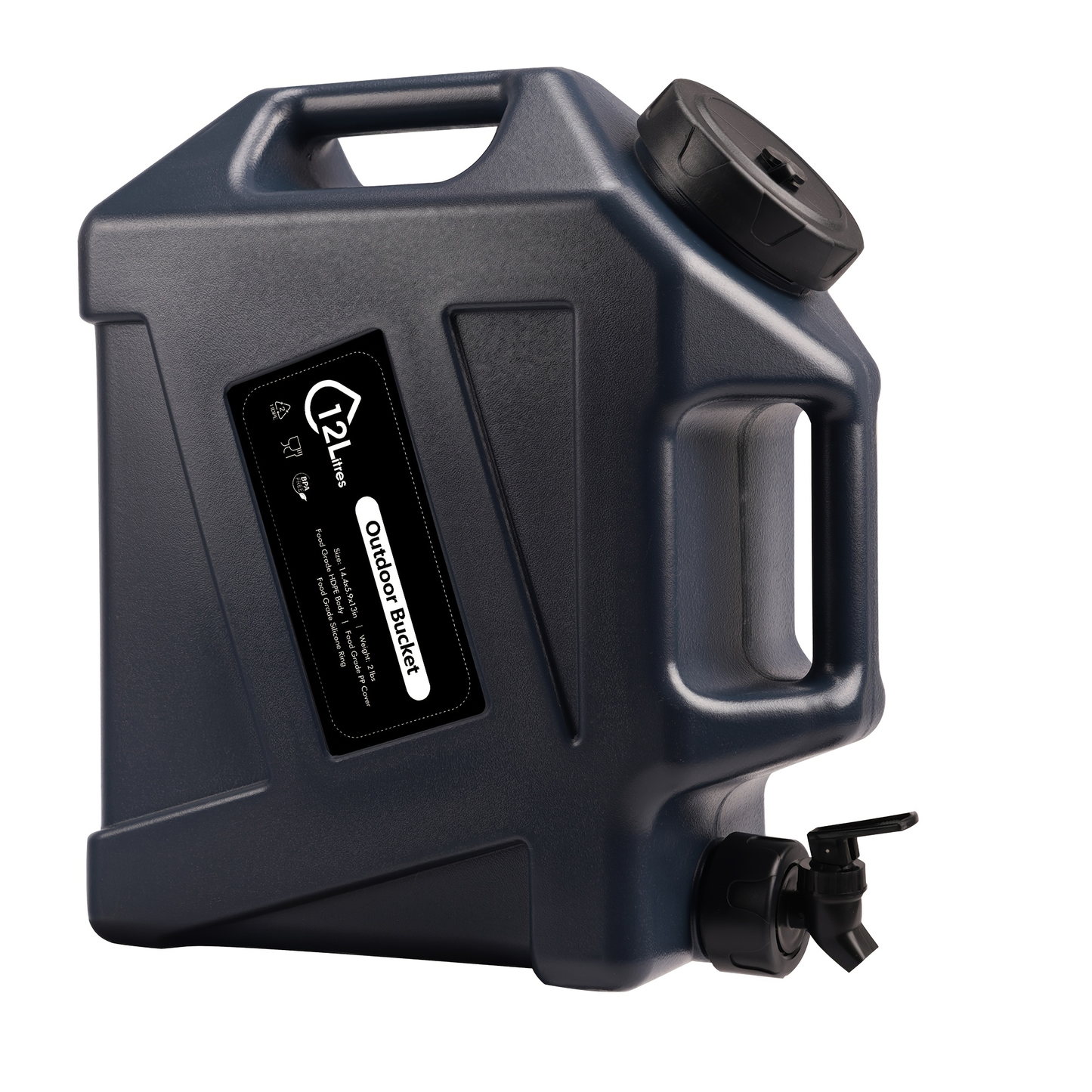 Water Storage Container with Spigot 2 Handles BPA Free PVC Collapsible Water Jug for Camping Outdoor RV Hiking Emergency Survival Portable Water Tank 3.2Gal 5Gal 2.6Gal Multi-Color Options
