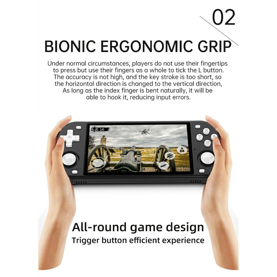 Handheld Game Console Powkiddy RGB10MAX2 Retro Gaming 5-inch IPS ArkOS 30 Emulators