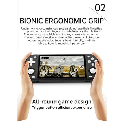 Handheld Game Console Powkiddy RGB10MAX2 Retro Gaming 5-inch IPS ArkOS 30 Emulators