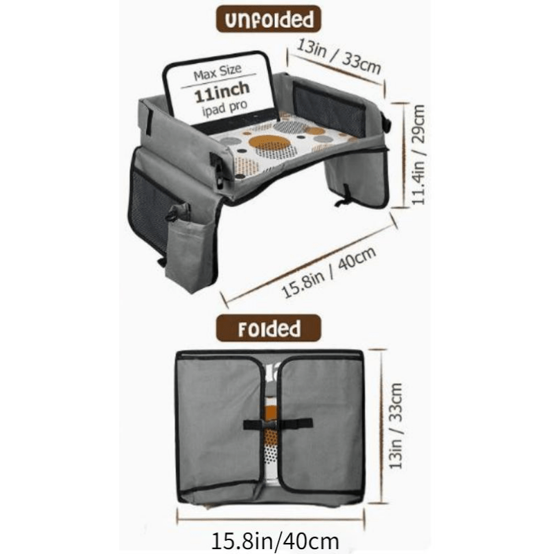 1pc Car Travel Trays, Essential Car Trays for Long-distance Road Travel, Car Seat Activity Table Trays, Car Seat Table Organizer, Painting, Water Cup, Food Holder