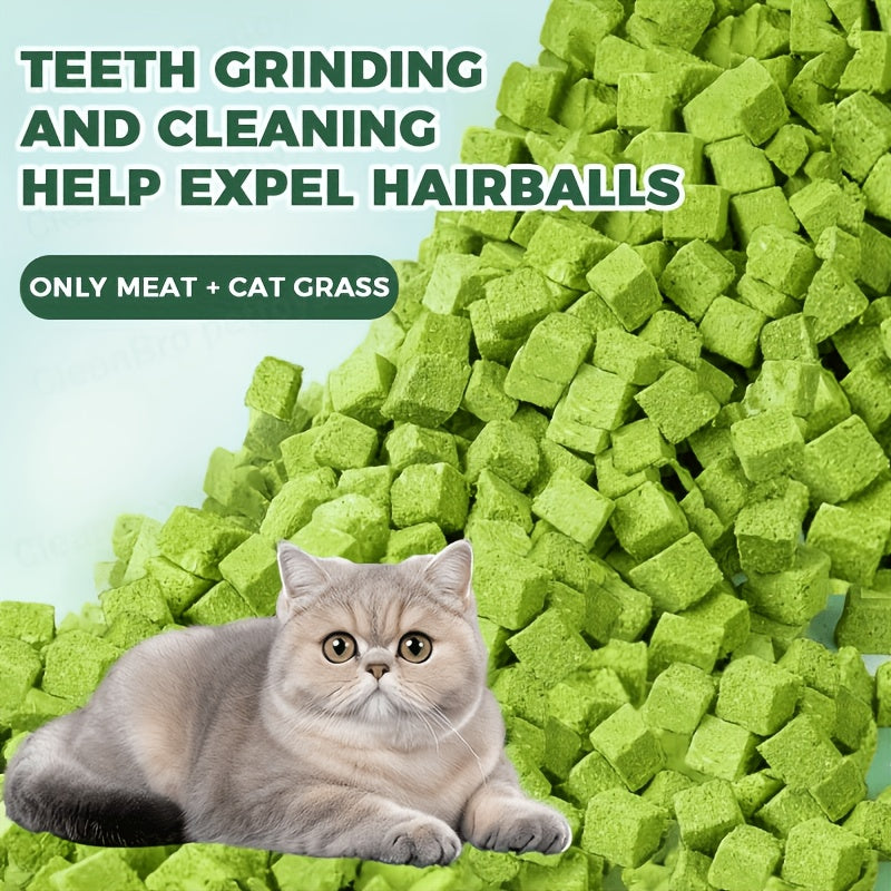 Cat Grass Freeze-Dried Granules – Hairball Relief Mint Biscuits & Molar Sticks Cat Snacks 150g 155g