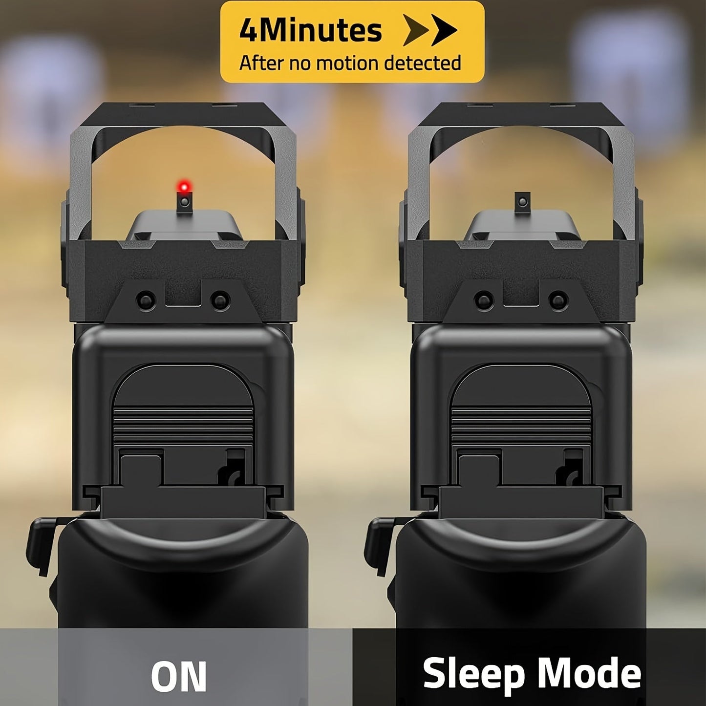 2 MOA Red Dot Sight with Shake Awake – Shock-Activated Motion Sensing Optic | Fast Target Acquisition | Waterproof Reflex Sight for Hunting Rifle Pistol Tactical Shooting | Long Battery Life