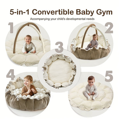 Baby Play Gym - 5-in-1 Thick Plush Mats