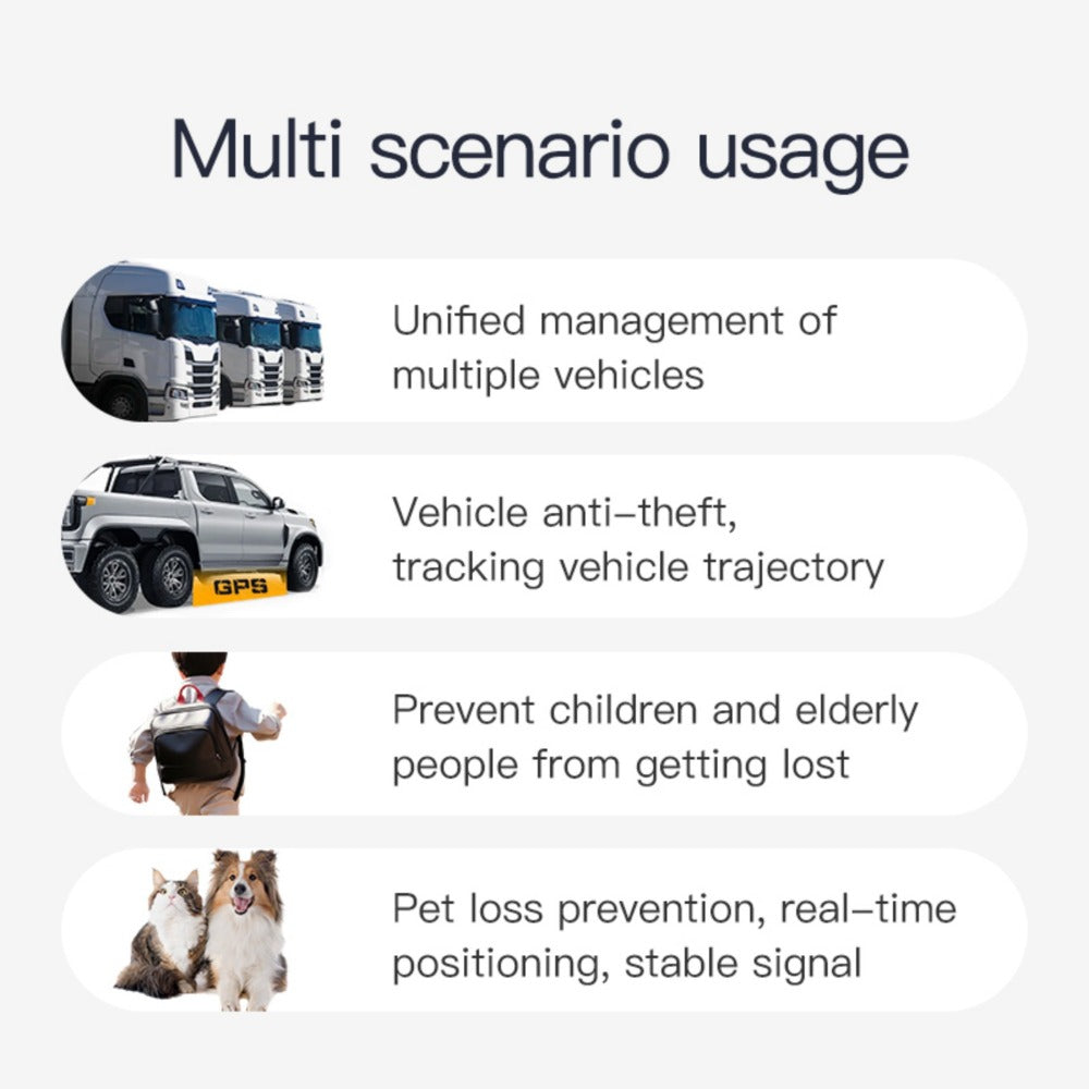 Mini GPS Tracker GF-08 Magnetic Real-Time Car Tracking Device – Global Coverage, No Subscription Fee, Stainless Steel Portable Hidden Vehicle Locator, 2/3/4/5/6 Pack